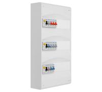 EATON - Tableau 3 rangées pré-équipé 2 inter. diff. 40A + 1 inter. diff. 63A + 11 disjoncteurs