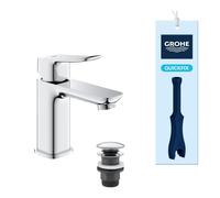 Eau froide en position centrale, robinet de salle de bain, outil 3en1, débit et température limitables (chrome, 1018600000)