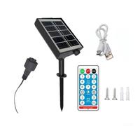 Eawfgtuw Boîte de contrôle de chaîne de lumière solaire avec circuit imprimé, chargeur de panneau solaire haute puissance 3,7 V/24 V, système d'éclairage extérieur avec port TYPEC, conception