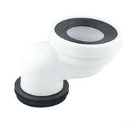 Eawfgtuw Buse de raccordement de WC - Design droit/excentrique - Connecteur de tuyau d'évacuation en PVC avec joint de toilette - Échappement d'eau (D)