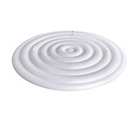 Eawfgtuw Couvercle gonflable à économie d'énergie - 128/158/180 cm - 3 tailles réglables - Couvercle gonflable avec 3 valves - Couvercle de spa extérieur étanche et résistant aux UV (blanc avec H)