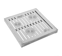 Eawfgtuw Grille de vidange en acier inoxydable pour extérieur, évacuation de l'eau de pluie, grille d'évacuation de jardin, évacuation de sol robuste pour allée, jardin, espace public (200 x 200 x 20