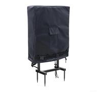Eawfgtuw Housse de support de tuyau d'arrosage, en tissu Oxford 210D robuste, imperméable, avec cordon de serrage réglable et poche avant pour porte-moulinet extérieur, noir, 80 x 25,4 x 90 cm
