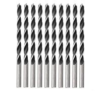 Eawfgtuw Lot de 10 forets à bois de 4 mm en acier à haute teneur en carbone avec pointe centrale pour bois dur tendre acrylique
