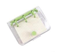 Eawfgtuw Recharges pour mini classeur à 3 anneaux, agenda de poche à 3 trous pour listes de choses à faire hebdomadaires, album de scrapbooking et petit journal de papeterie (vert)