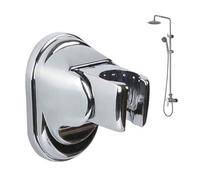 Eawfgtuw Support de pommeau de douche réglable avec base fixe, support mural en plastique résistant à la rouille, distance de trou de 5 cm, pour une installation facile de perforation pour salle de