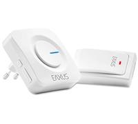 Eaxus® Sonnette sans Fil - Sonnette Radio sans Pile, cinétique, étanche IP44, 36 mélodies, Affichage LED, Blanc