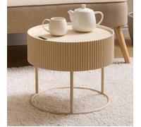 Eazy Living Table Basse Ø 45 cm Mirefleur Beige