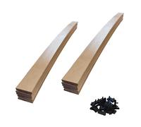 EBAC Literie Lot de 10 Lattes + Embouts pour sommier et lit | 680x48x8 mm | Bois hêtre Durable - 7 Plis | Remplacement - Rechange - Renfort pour sommier/bz/clic clac/canapé