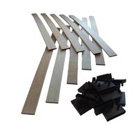 EBAC Literie Lot de 10 Lattes + Embouts pour sommier et lit | 780x53x8 mm | Bois hêtre Durable - 7 Plis | Remplacement - Rechange - Renfort pour sommier/bz/clic clac/canapé