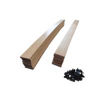 EBAC Literie Lot de 15 Lattes + Embouts pour sommier et lit | 780x48x8 mm | Bois hêtre Durable - 7 Plis | Remplacement - Rechange - Renfort pour sommier/bz/clic clac/canapé