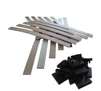EBAC Literie Lot de 15 Lattes + Embouts pour sommier et lit | 780x53x8 mm | Bois hêtre Durable - 7 Plis | Remplacement - Rechange - Renfort pour sommier/bz/clic clac/canapé