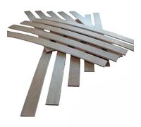 EBAC Literie Lot de 15 Lattes pour sommier et lit | 70 cm - 700x53x8 mm | Bois hêtre Durable - 7 Plis