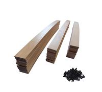 EBAC Literie Lot de 30 Lattes + Embouts pour sommier et lit | 780x48x8 mm | Bois hêtre Durable - 7 Plis | Remplacement - Rechange - Renfort pour sommier/bz/clic clac/canapé