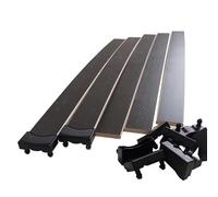 EBAC Literie Lot de 5 Lattes + Embouts GR pour sommier et lit - AMZ | 680x48x8 mm | Bois hêtre Durable - 7 Plis | Remplacement - Rechange - Renfort pour sommier/bz/clic clac/canapé