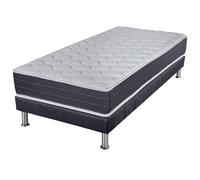 EBAC Literie Matelas Ressort + Sommier SR9 Deco 90x190 Rhodes - H. 24 cm - Soutien Ferme