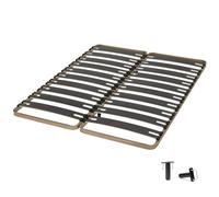 EBAC Literie Sommier à Lattes 2x80x200 C310-22 Lates Bois - Fabrication française