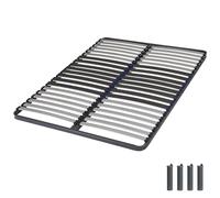 EBAC Literie Sommier à Lattes + Pieds 140x190 C34-40 Lattes Bois - Fabrication française