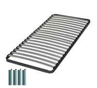 EBAC Literie Sommier à Lattes + Pieds 80x190 Epsilon - 20 Lattes Bois - Fabrication française