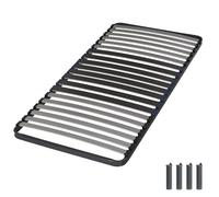 EBAC Literie Sommier à Lattes + Pieds 90x190 C34-20 Lattes Bois - Fabrication française