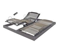 EBAC Literie Sommier électrique S62-2x80x200 - Lattes Bois - Réglage fermeté Zone lombaires