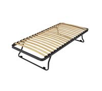 EBAC Literie Sommier en métal gigogne 90x190-20 Lattes Bois - Gain de Place - Made in France