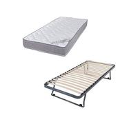 Ebac - Sommier gigogne + matelas Wave 1 place - Blanc