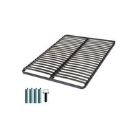 Ebac - Sommier + jeu de pieds 140x190 Artemis 2x21 lattes - Gris