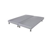 Ebac - Sommier tapissier deco + pieds SR9 Gris clair - Gris
