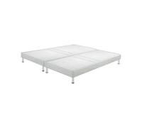 Ebac - Sommier tapissier+pieds Omega blanc - Blanc