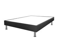 Ebac - Sommier tapissier + pieds SP18 anthracite 2 places - Gris