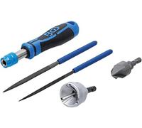 Ébarbeur Interne/Externe et Jeu de Limes 5 pcs - Acier, Précision et Polyvalence, Pro - D-Work