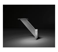 EBB Console de bar Corfu - Pied de comptoir incliné pour corps et fixation murale - Support de comptoir idéal pour la cuisine, acier inoxydable brossé
