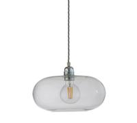 EBB & FLOW Lampe à suspension Ø 29 cm Horizon Transparent avec câble argenté