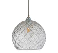 EBB & FLOW Lampe à suspension Rowan Chrystal Ø 28 cm Medium check avec câble argenté