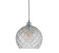 EBB & FLOW Lampe à suspension Rowan Crystal Ø 22 cm Medium check avec câble argenté