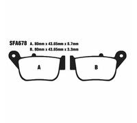 EBC Paire De Plaquette de Frein Sfa Hh X-Max 250 14-16 Postérieurs SFA678HH