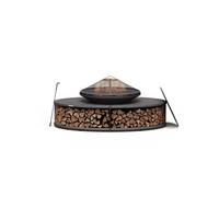 Blumfeldt Brasero extérieur Ebeko – 3-en-1 Barbecue/Table, acier, pare-étincelles+tisonnier, noir
