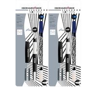 Eberhard Faber 551001 - Set d'écriture avec stylo à plume, effaceur d'encre et cartouches d'encre, set NXT-PEN noir/blanc (Lot de 2)