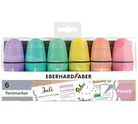Eberhard Faber Surligneur Mini Pastel à pointe biseautée, étui de 6