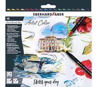 Eberhard Faber - Feutre double Artist Color 18 feutres pointe épaisse et fine aquarellable