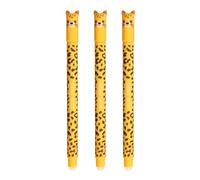 EBERHARD FABER 599058 - Stylo à bille effaçable Lion, 3 stylos Animal Erase it, stylo gel bleu 0,7 mm