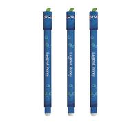 Eberhard Faber - Stylo à bille effaçable Fruity Erase It | 3 stylos à encre gel bleu myrtille 0,7 mm