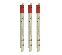 Eberhard Faber - Stylo à bille effaçable Fruity Erase It Cerise | 3 stylos à encre gel bleus 0,7 mm