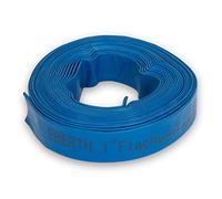 EBERTH 1" Tuyau d'arrosage Tuyau Plat Pour Pompe, Longueur 10m, 1 Pouce, Diamètre 25mm, Flexible, PVC Résistant, Tuyau Industriel, Tuyau d'eau pour l'irrigation, Couleur Bleue