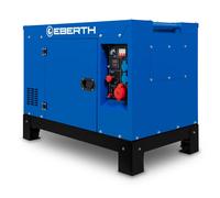 EBERTH 15000 Watt groupe électrogène de secours diesel, groupe électrogène avec 18,4 PS, moteur diesel à 4 temps, générateur de courant triphasé avec 1x 400V, 2X 230V, 1x 12V