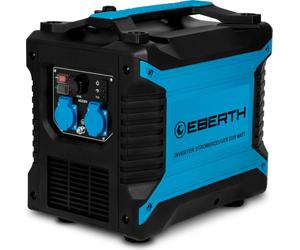 EBERTH 2000 Watt générateur d'électricité inverter silencieux, groupe électrogène de secours avec moteur à essence 3 PS, 4 temps, générateur d'électricité avec 2x 230V et 2x prise USB