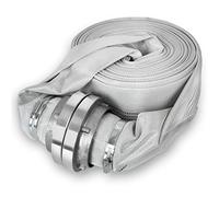 EBERTH 3" Tuyau de refoulement, Tuyau plat avec raccord Storz, longueur 20m, diamètre 3 pouce, Tuyau d'incendie, tuyau en textile, tuyau d'arrosage, tuyau de pompe, tuyau de jardin, Storz 75-B
