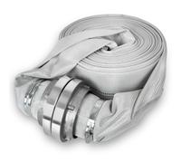 EBERTH 3" Tuyau d'incendie plat avec raccord Storz, tuyau longueur 20m, diamètre 3 pouces, tuyau en tissu, tuyau industriel