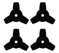 EBERTH 4X Couteaux à broyer (4 pièces), Ø 255mm, alésage Ø 25,4mm, 3 Dents, Acier Inoxydable, Couteau à broyer pièce de Rechange pour Coupe-Herbe débroussailleuse, compatibilité Universelle